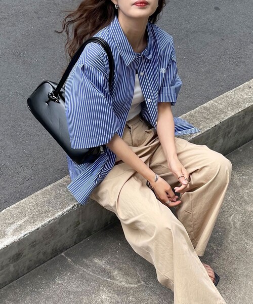 fredy emue（フレディエミュ）の「コットンナイロンタックパンツ（その他パンツ・レディース・ベージュ/ブラック/カーキ・36/38）」の14枚目の写真