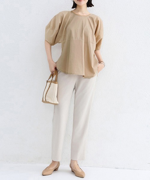 Miniministore(ミニミニストア)の「パフスリーブ ブラウス 半袖 レディース(シャツ/ブラウス・レディース・ベージュ/チャコールグレー/ライトベージュ・FREE)」の12枚目の写真