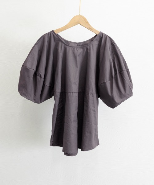 Miniministore(ミニミニストア)の「パフスリーブ ブラウス 半袖 レディース(シャツ/ブラウス・レディース・ベージュ/チャコールグレー/ライトベージュ・FREE)」の19枚目の写真