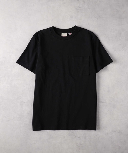 Right-on(ライトオン)の「GOOD WEAR(グッドウェアー)米綿クルーネックTシャツ(Tシャツ/カットソー・メンズ・ブラック/ブルー/ホワイト/カーキブラウン/ブラウン/ダークグレー/ネイビー・L/XL/M/S)」の3枚目の写真