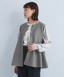 GREEN LABEL RELAXING ジレ　ベスト　ペプラム　グレージュ UNITED ARROWS green label relaxing - ジレ ベスト