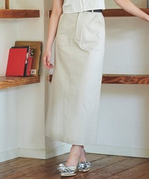 31 Sons de mode（トランテアン　ソン　ドゥ　モード）の「合皮ベルト付きチノスカート（スカート）」