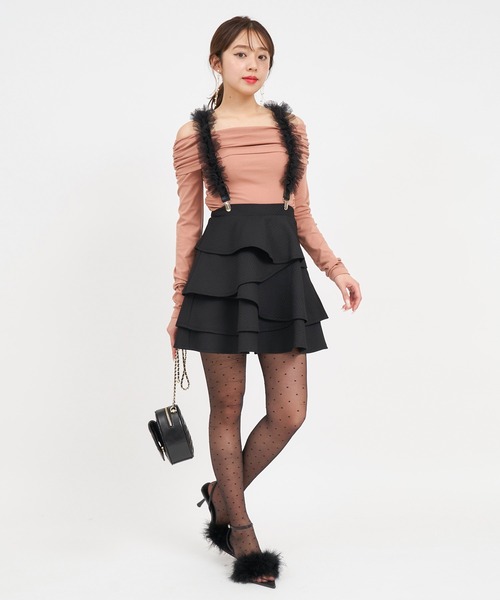 【セール】ティアードラッフルミニスカート（スカート）｜ROYAL PARTY（ロイヤルパーティー）