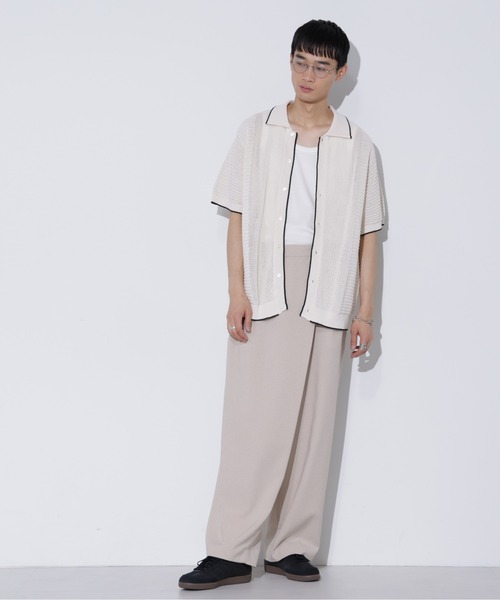 LUCAS-013/マットウースラップワイドパンツ（その他パンツ）｜Apo(s)ture（アポスチャー）