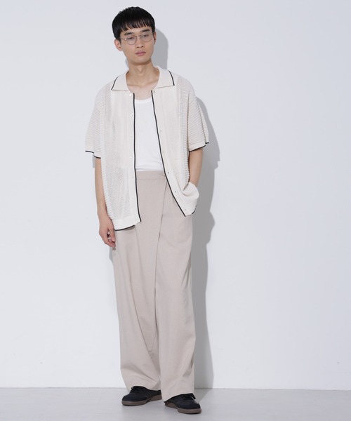 LUCAS-013/マットウースラップワイドパンツ（その他パンツ）｜Apo(s)ture（アポスチャー）