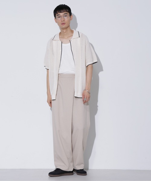 LUCAS-013/マットウースラップワイドパンツ（その他パンツ）｜Apo(s)ture（アポスチャー）