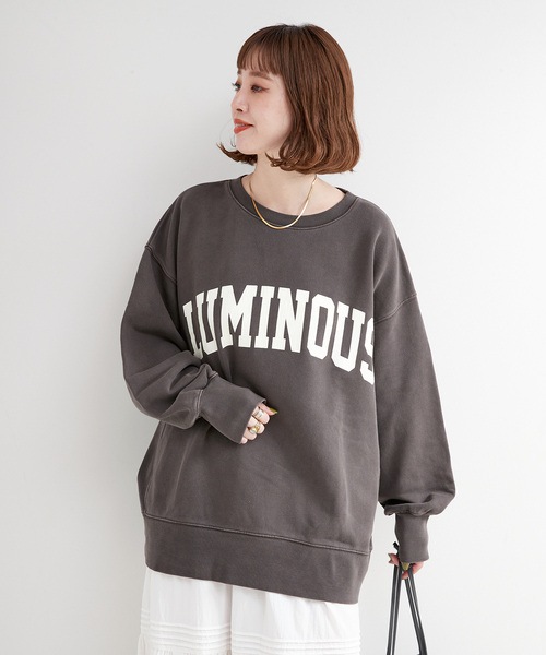 B.C STOCK(ベーセーストック)の「ピグメントビッグロゴスウェット(スウェット・レディース・ボルドー/サックスブルー/ブラック系その他/ベージュ・FREE)」の10枚目の写真