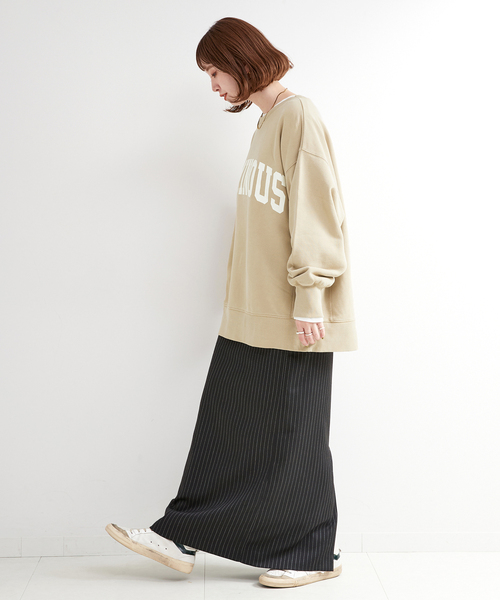 B.C STOCK(ベーセーストック)の「ピグメントビッグロゴスウェット(スウェット・レディース・ボルドー/サックスブルー/ブラック系その他/ベージュ・FREE)」の21枚目の写真