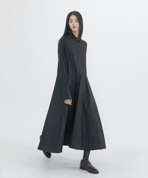 Bshop（ビショップ）の「eunoia | デニム フレアワンピース WOMEN