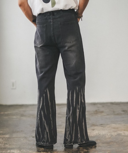 Shoowtime（ショウタイム）の「ヴィンテージメイクフレアデニムパンツ（デニムパンツ・メンズ・ブラック系/ブルー系・SMALL/LARGE/MEDIUM）」の7枚目の写真