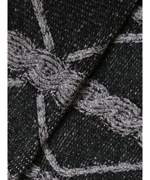 GYDA(ジェイダ)の「オフショルケーブルタイトニットワンピース(ワンピース・レディース・ブラック/グレー・FREE)」の6枚目の写真