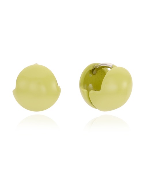 VINTAGE HOLLYWOOD（ビンテージハリウッド）の「●VIVID ONETOUCH COLOR BALL EARRINGS（ピアス（両耳用）・レディース・ピンク/ライトグリーン/ベビーピンク/オレンジ/パープル/ダークブルー/ミント・FREE）」の2枚目の写真