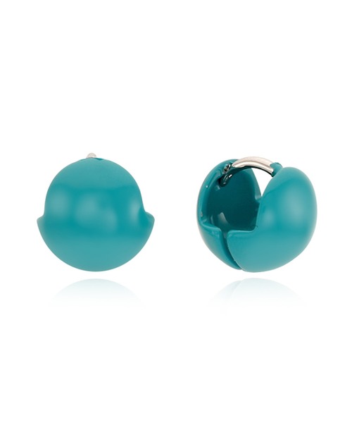 VINTAGE HOLLYWOOD（ビンテージハリウッド）の「●VIVID ONETOUCH COLOR BALL EARRINGS（ピアス（両耳用）・レディース・ピンク/ライトグリーン/ベビーピンク/オレンジ/パープル/ダークブルー/ミント・FREE）」の3枚目の写真