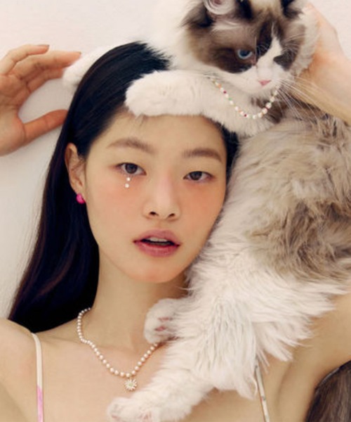 VINTAGE HOLLYWOOD（ビンテージハリウッド）の「●VIVID ONETOUCH COLOR BALL EARRINGS（ピアス（両耳用）・レディース・ピンク/ライトグリーン/ベビーピンク/オレンジ/パープル/ダークブルー/ミント・FREE）」の9枚目の写真