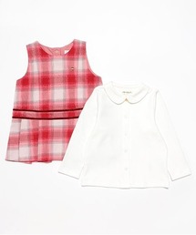 ケイトスペード　カットソー&チェックジャンパースカートセット　入園式　ワンピース kate spade new york kids（ケイトスペードニューヨーク）の