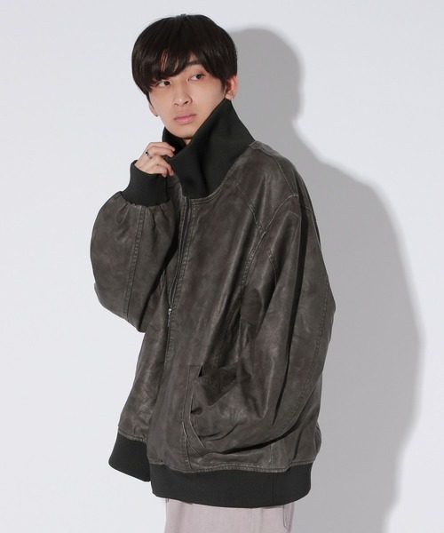 Anui（アニュイ）の「【UNISEX】リブスタンドブルゾン（ブルゾン・レディース・ブラック/ブラウン・MEDIUM）」の2枚目の写真