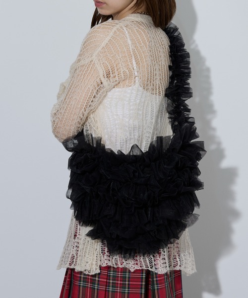 セール】【MAISON BREEZE reveur】Tulle frill bag チュールフリル