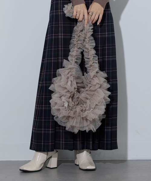 セール】【MAISON BREEZE reveur】Tulle frill bag チュールフリル