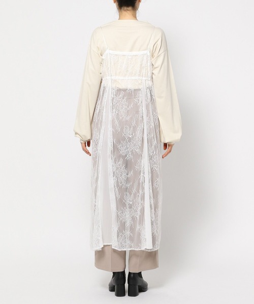mysty woman(ミスティウーマン)の「レースカバーワンピ 151721(ワンピース・レディース・ホワイト/ブラック・FREE)」の10枚目の写真