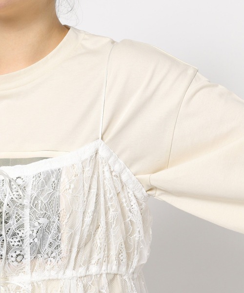 mysty woman(ミスティウーマン)の「レースカバーワンピ 151721(ワンピース・レディース・ホワイト/ブラック・FREE)」の12枚目の写真