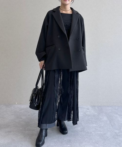 mysty woman(ミスティウーマン)の「レースカバーワンピ 151721(ワンピース・レディース・ホワイト/ブラック・FREE)」の19枚目の写真