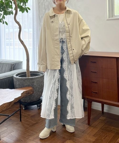 mysty woman(ミスティウーマン)の「レースカバーワンピ 151721(ワンピース・レディース・ホワイト/ブラック・FREE)」の18枚目の写真