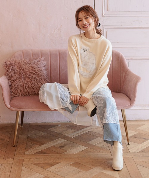 mysty woman(ミスティウーマン)の「レースカバーワンピ 151721(ワンピース・レディース・ホワイト/ブラック・FREE)」の22枚目の写真