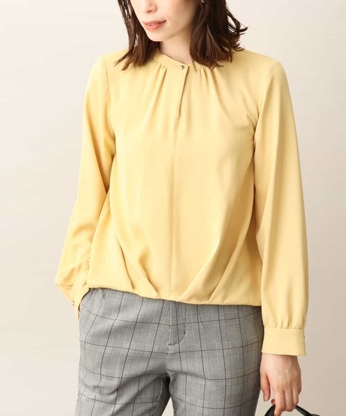 フロントタックドビーブラウス（長袖）/洗える/WEB限定サイズあり（シャツ/ブラウス）｜OFUON（オフオン）