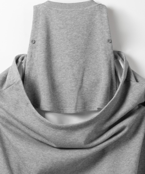 me+em select（ミームセレクト）の「【 ３color 】オープンショルダーカットアウトオーバースウェット ／ open shoulder cutout over sweat（スウェット・レディース・グレー/ブラック・FREE）」の19枚目の写真