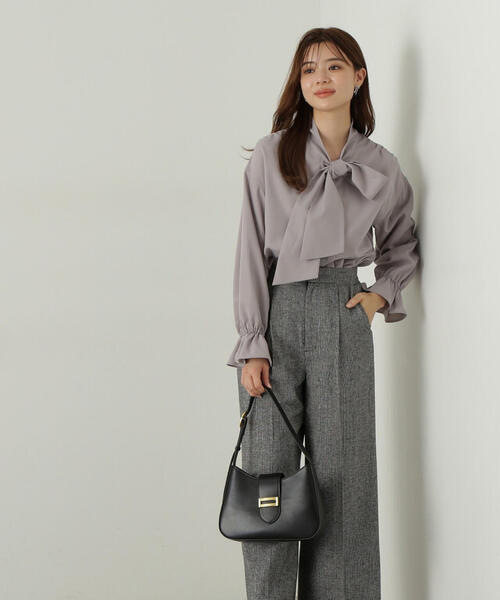 【セール】リボンシャツ / 1214210006（シャツ/ブラウス）｜PROPORTION BODY DRESSING（プロポーションボディドレッシング）