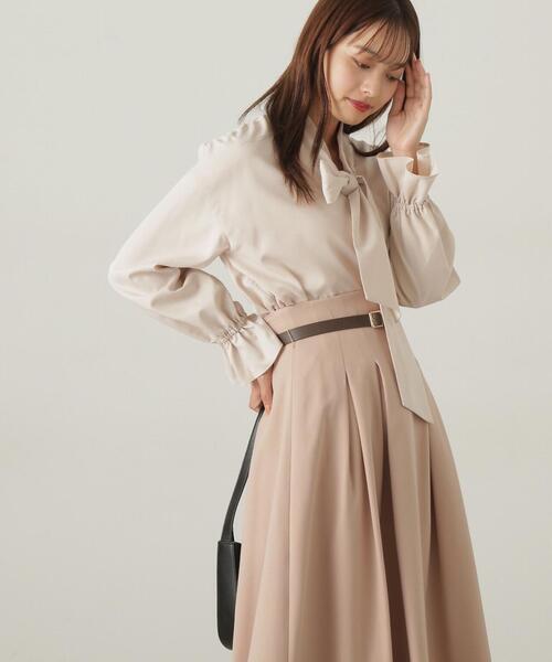 【セール】リボンシャツ / 1214210006（シャツ/ブラウス）｜PROPORTION BODY DRESSING（プロポーションボディドレッシング）