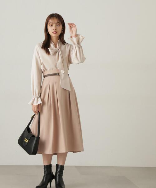 【セール】リボンシャツ / 1214210006（シャツ/ブラウス）｜PROPORTION BODY DRESSING（プロポーションボディドレッシング）