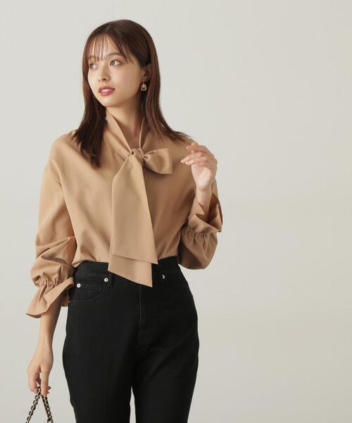 【セール】リボンシャツ / 1214210006（シャツ/ブラウス）｜PROPORTION BODY DRESSING（プロポーションボディドレッシング）