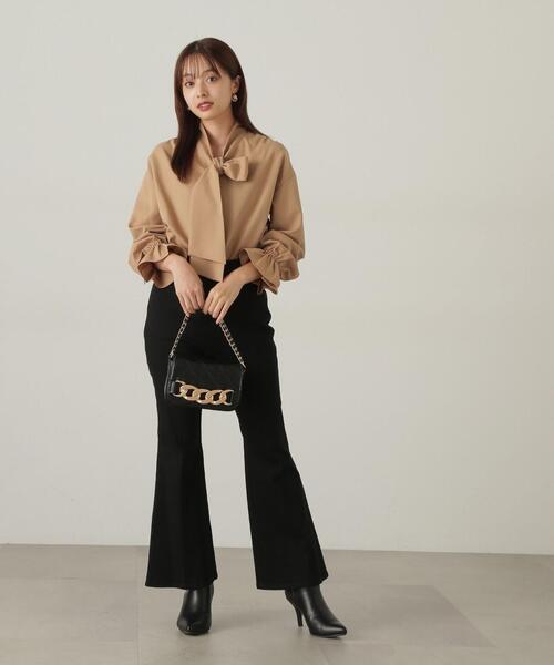 【セール】リボンシャツ / 1214210006（シャツ/ブラウス）｜PROPORTION BODY DRESSING（プロポーションボディドレッシング）
