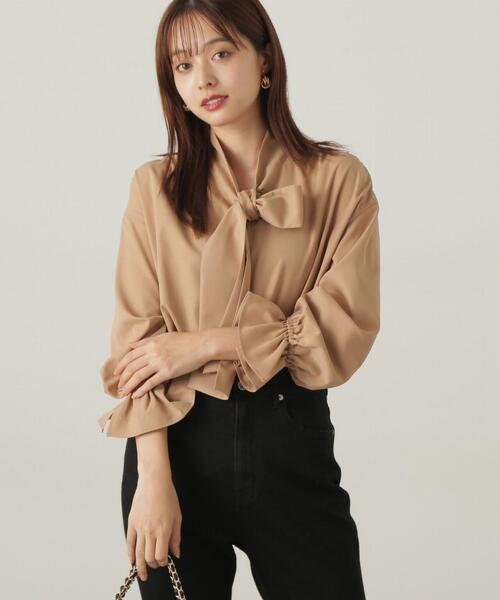 【セール】リボンシャツ / 1214210006（シャツ/ブラウス）｜PROPORTION BODY DRESSING（プロポーションボディドレッシング）