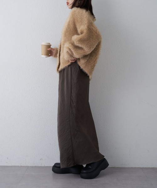 WILLOW（ウィロー）の「【WILLOW】CATシャギーニットジャケットカーディガン（カーディガン/ボレロ・レディース・グレー/ベージュ/チャコールグレー/サックスブルー・ONE SIZE）」の21枚目の写真