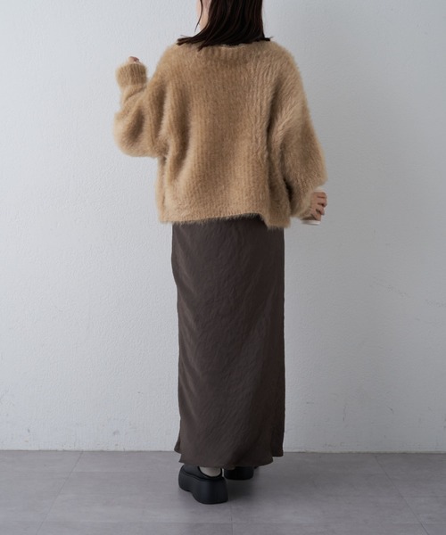 WILLOW（ウィロー）の「【WILLOW】CATシャギーニットジャケットカーディガン（カーディガン/ボレロ・レディース・グレー/ベージュ/チャコールグレー/サックスブルー・ONE SIZE）」の22枚目の写真