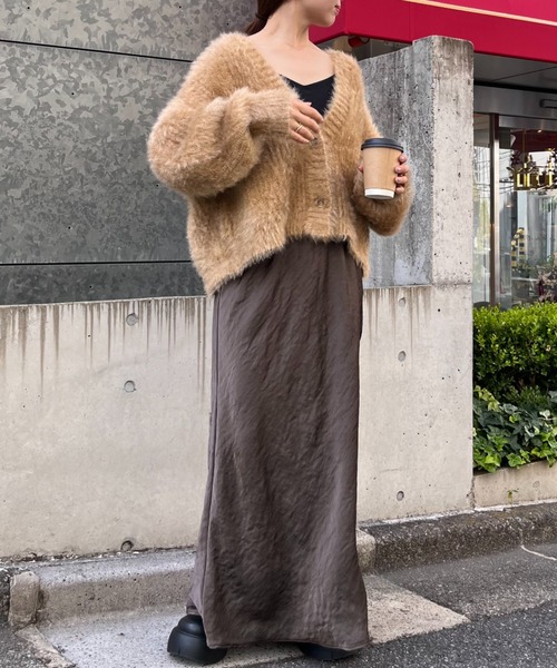 WILLOW（ウィロー）の「【WILLOW】CATシャギーニットジャケットカーディガン（カーディガン/ボレロ・レディース・グレー/ベージュ/チャコールグレー/サックスブルー・ONE SIZE）」の14枚目の写真