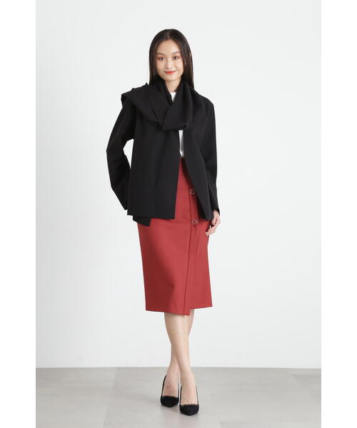 ★美品★RED VALENTINO ボウタイブラウス パイピング 黒 M程度 セール】◇バイカラーボウタイブラウス（シャツ/ブラウス
