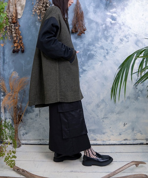 Nora Lily（ノラリリー）の「【Nora Lily】Quilting Sleeve Collar-less BZ(UNISEX)（その他アウター・メンズ・カーキ/ライトベージュ/ブルー・FREE）」の17枚目の写真