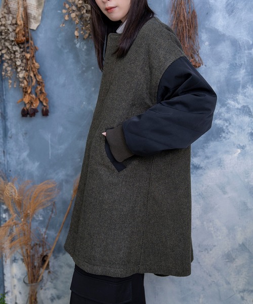 Nora Lily（ノラリリー）の「【Nora Lily】Quilting Sleeve Collar-less BZ(UNISEX)（その他アウター・メンズ・カーキ/ライトベージュ/ブルー・FREE）」の14枚目の写真