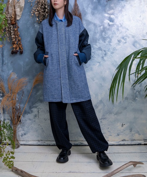 Nora Lily（ノラリリー）の「【Nora Lily】Quilting Sleeve Collar-less BZ(UNISEX)（その他アウター・メンズ・カーキ/ライトベージュ/ブルー・FREE）」の11枚目の写真