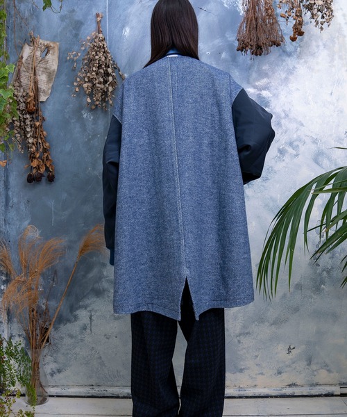 Nora Lily（ノラリリー）の「【Nora Lily】Quilting Sleeve Collar-less BZ(UNISEX)（その他アウター・メンズ・カーキ/ライトベージュ/ブルー・FREE）」の9枚目の写真