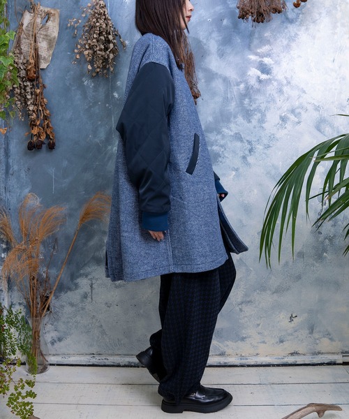 Nora Lily（ノラリリー）の「【Nora Lily】Quilting Sleeve Collar-less BZ(UNISEX)（その他アウター・メンズ・カーキ/ライトベージュ/ブルー・FREE）」の8枚目の写真