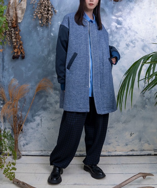 Nora Lily（ノラリリー）の「【Nora Lily】Quilting Sleeve Collar-less BZ(UNISEX)（その他アウター・メンズ・カーキ/ライトベージュ/ブルー・FREE）」の7枚目の写真