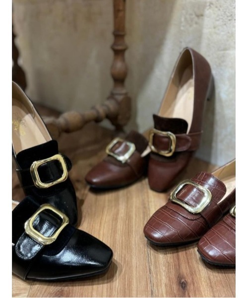 an another angelus（アンアナザーアンジェラス）の「バックル使いローヒールシューズ/ananotherangelus/fint　フィント（その他シューズ・レディース・ブラック/ブラウン/キャメル・S/M/L）」の3枚目の写真