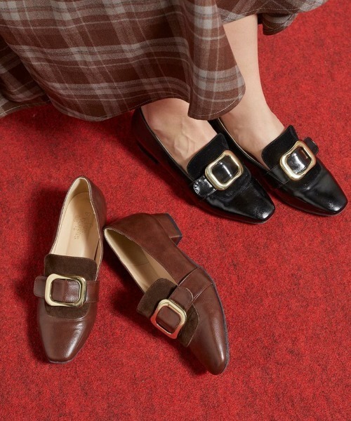 an another angelus（アンアナザーアンジェラス）の「バックル使いローヒールシューズ/ananotherangelus/fint　フィント（その他シューズ・レディース・ブラック/ブラウン/キャメル・S/M/L）」の2枚目の写真