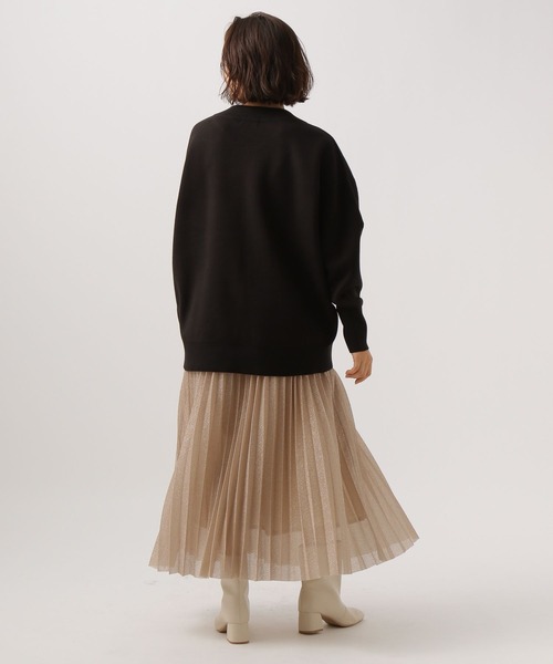 BAYFLOW（ベイフロー）の「オーバーサイズＶネックニット（ニット/セーター・レディース・ボルドー/ブルーグリーン/ブラック/オフホワイト・FREE）」の12枚目の写真