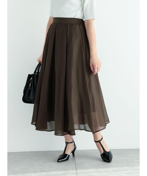 Te chichi(テチチ)の「シアーボリュームスカート(スカート・レディース・カーキ/チャコールグレー/モカ・F)」の17枚目の写真