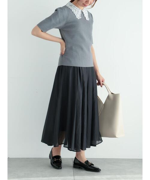 Te chichi(テチチ)の「シアーボリュームスカート(スカート・レディース・カーキ/チャコールグレー/モカ・F)」の19枚目の写真